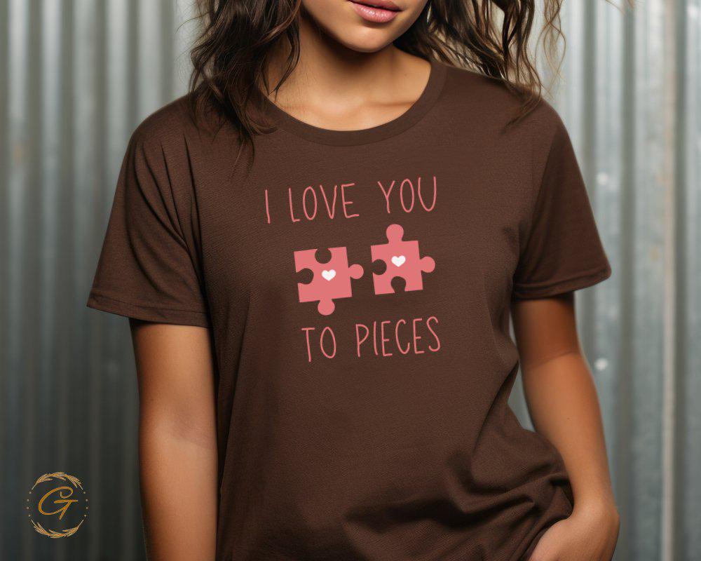 I Love You To Pieces Puzzle Couple Tee