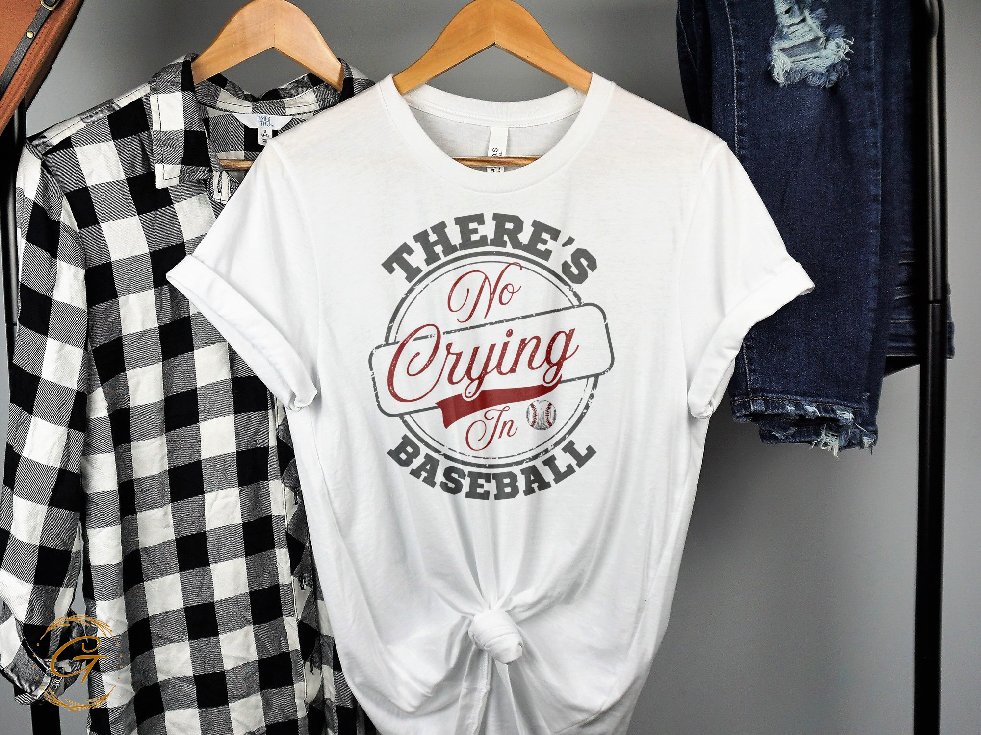 There's No Crying In Baseball White T-Shirt product