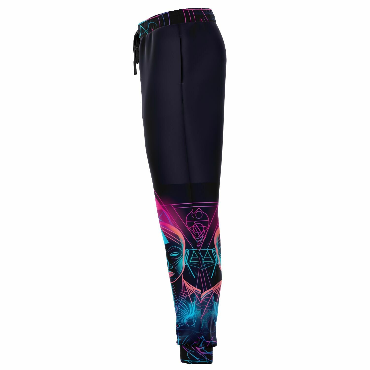Neon Spiritual Enlightenment Joggers – Psychedelic Buddha Sweatpants