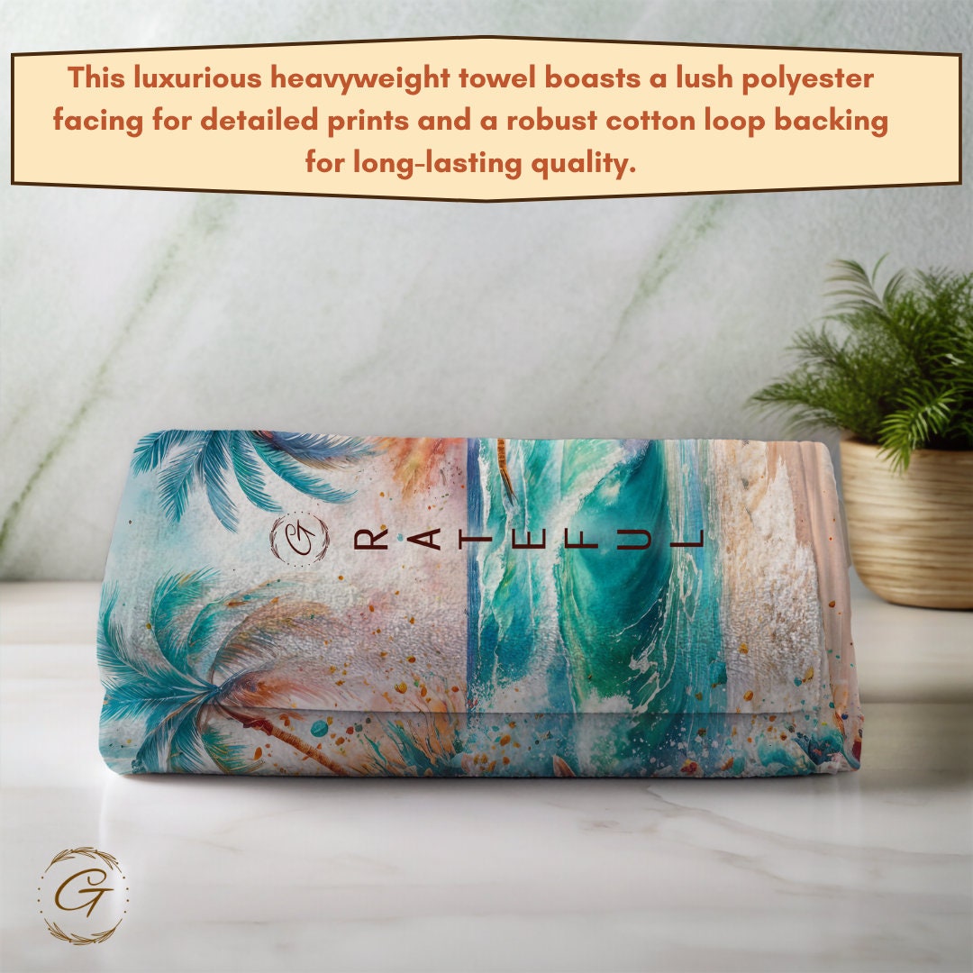 Vivid Tropical Beach Towel