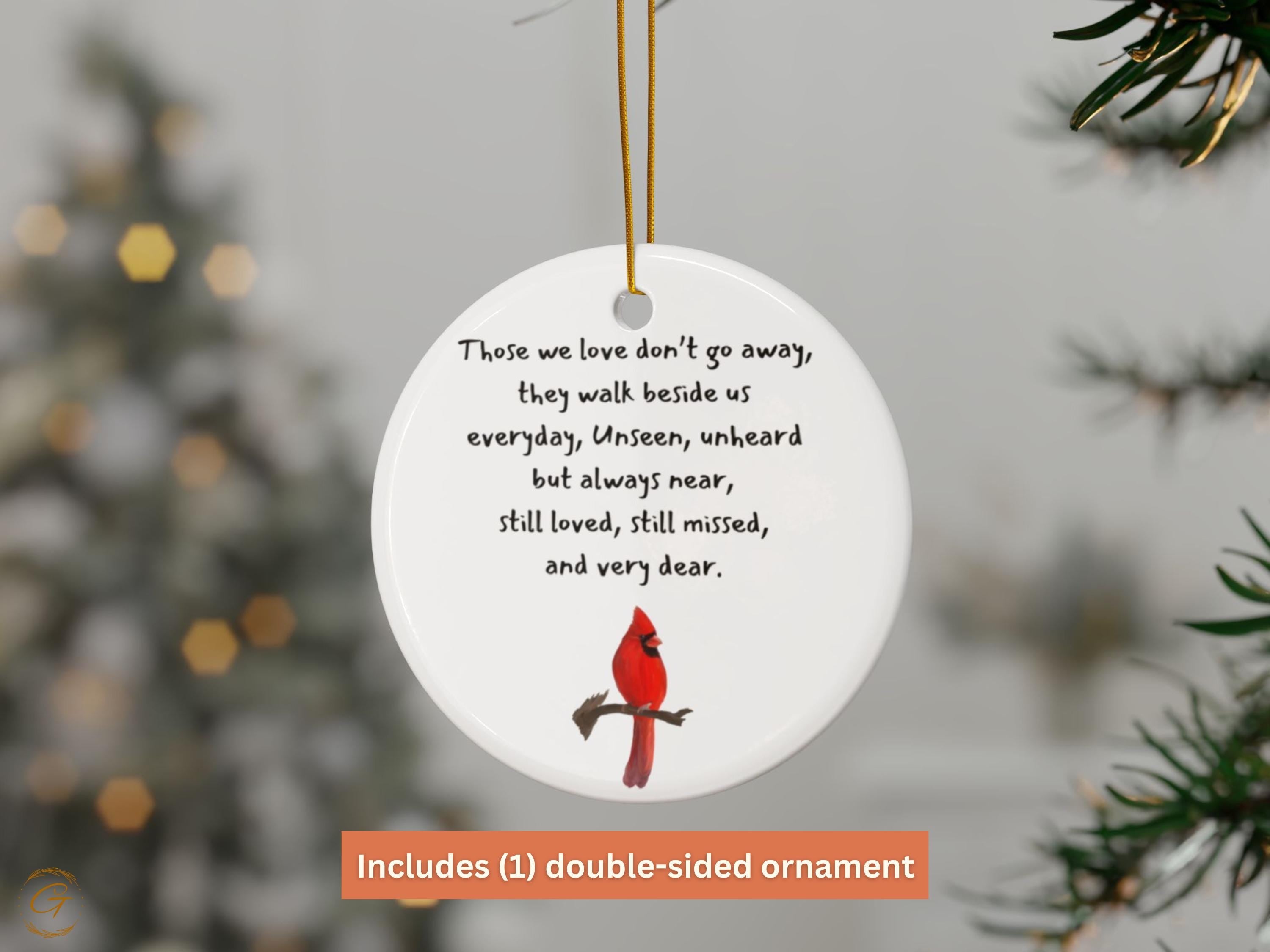 Cardinal Pet Loss Ornament - Personalized Pet Memorial Keepsake |Pet Remembrance Gift | Sympathy Ornament for Pet Loss Memorial Pet Sympathy