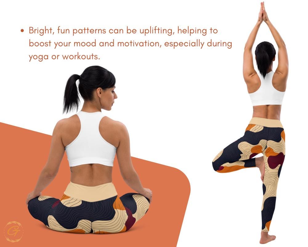 Abstract AOP Yoga Leggings and Shorts – Stylish Activewear with Vibrant Earthy Pattern, Perfect for Yoga, Fitness, Everyday Wear, Yogis Gift