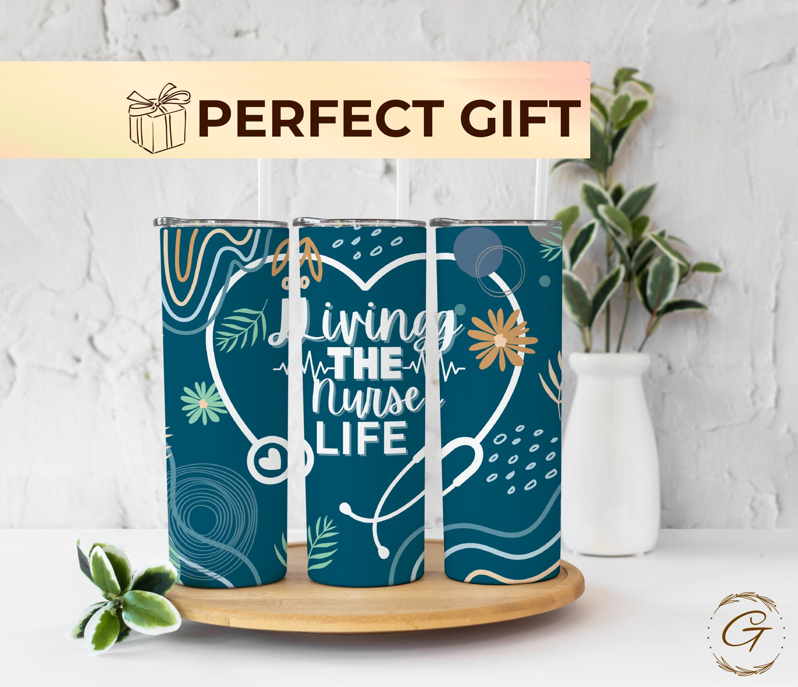 Heart Stethoscope Nurse Tumbler - Nurse Week Travel Cup