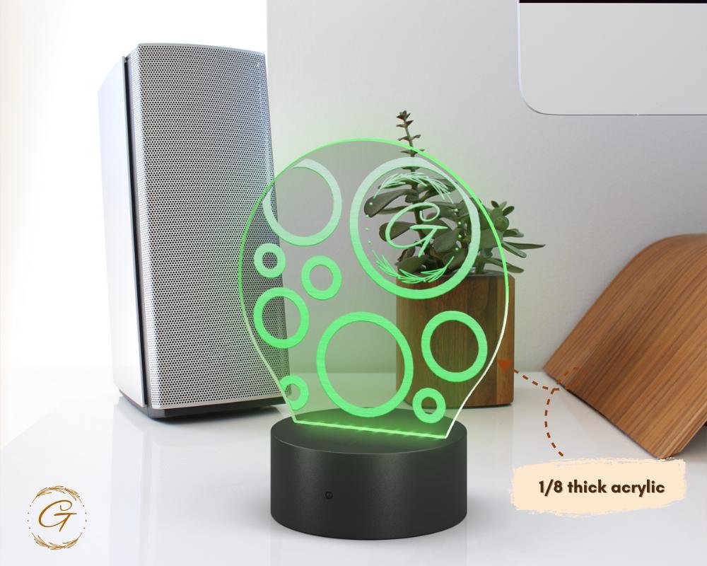 GBubble Circle Acrylic LED Sign, Modern Light Decor