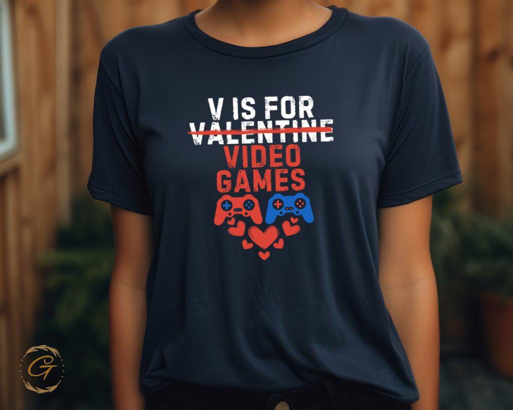Valentine Retro Style Video Games Tee
