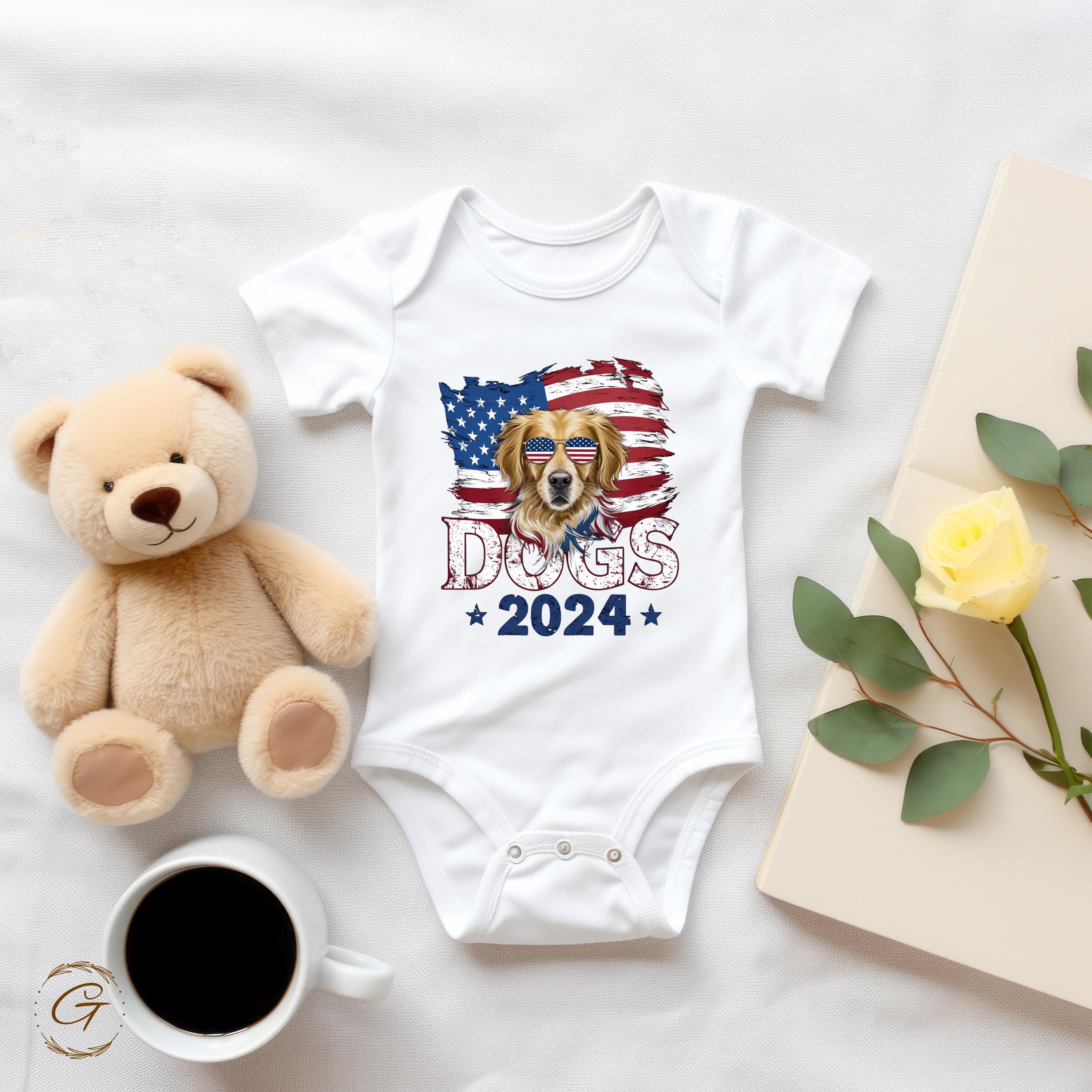 Patriotic Dogs 2024 Design T-Shirt USA 2024 Dog Lovers T-shirt