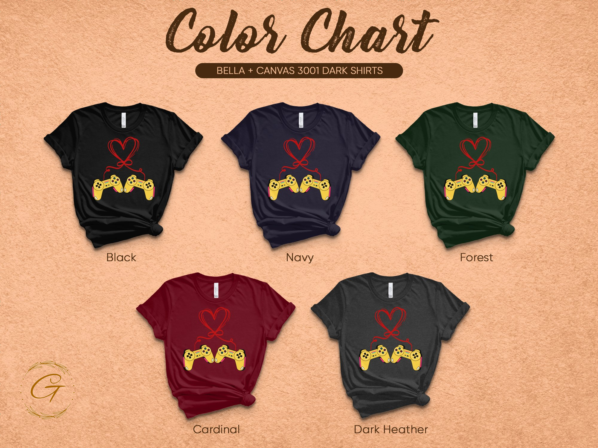 Colorful Graphic Heart and Controllers Shirt product