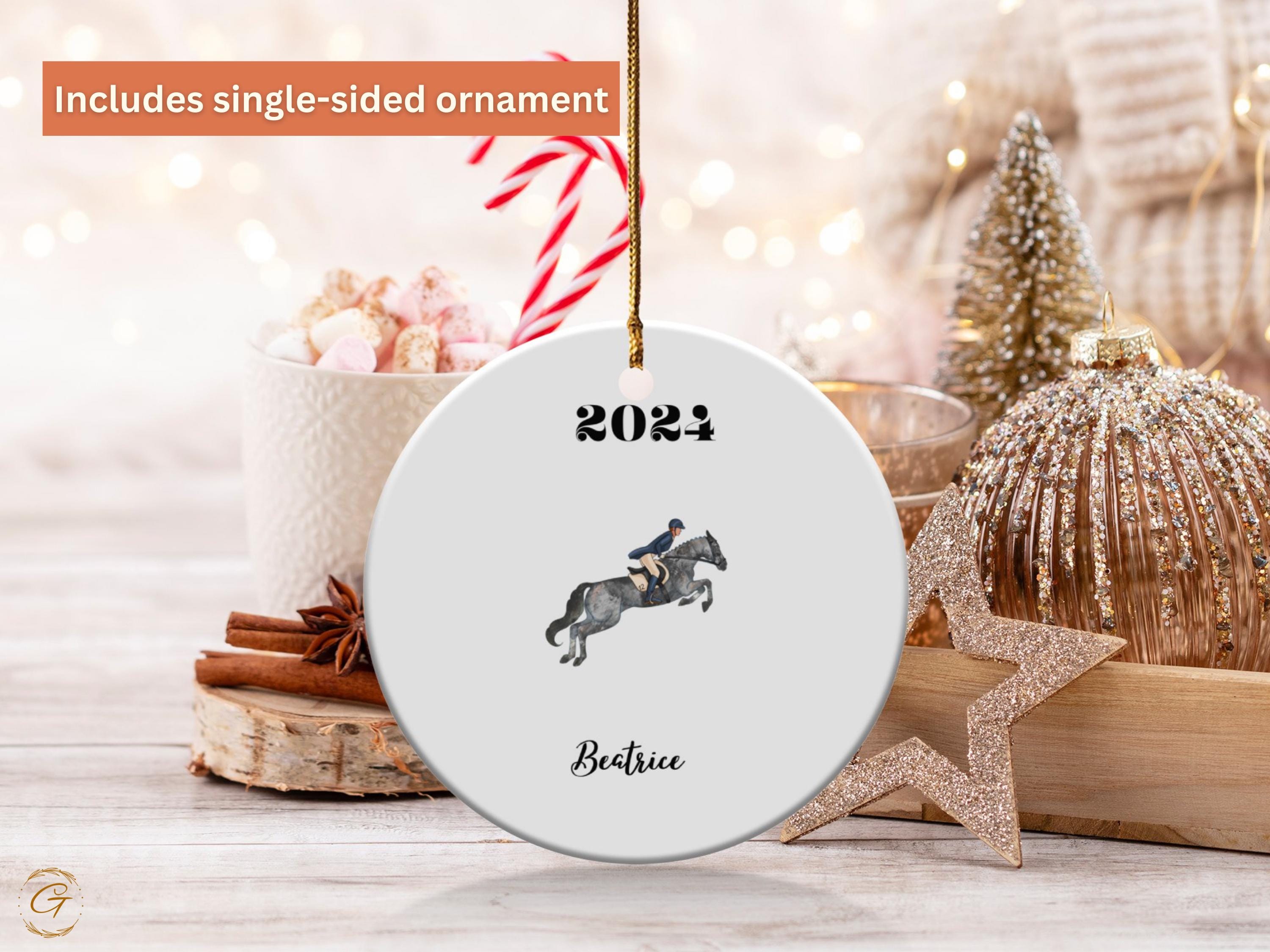 Custom Horse Rider Ornaments 2024 - Personalized Ornament with Name