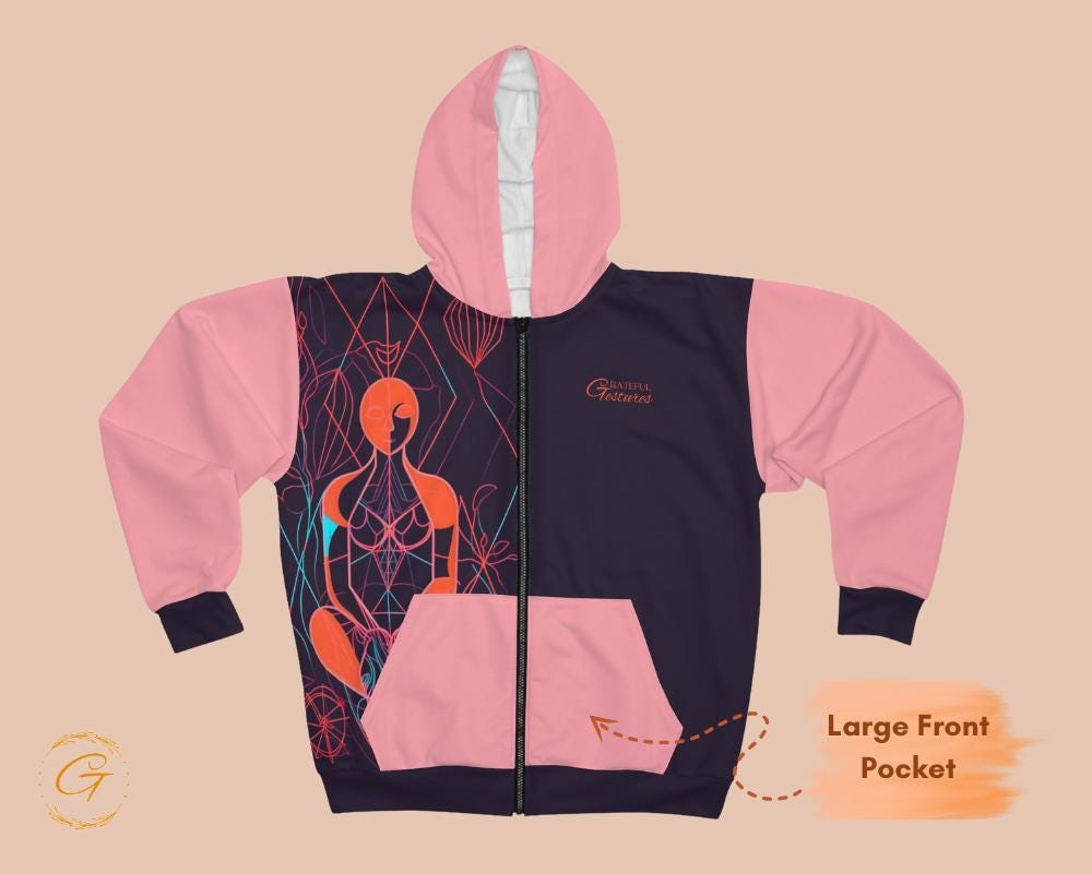 Neon Dryad Unisex Zip Hoodie All-Over Print