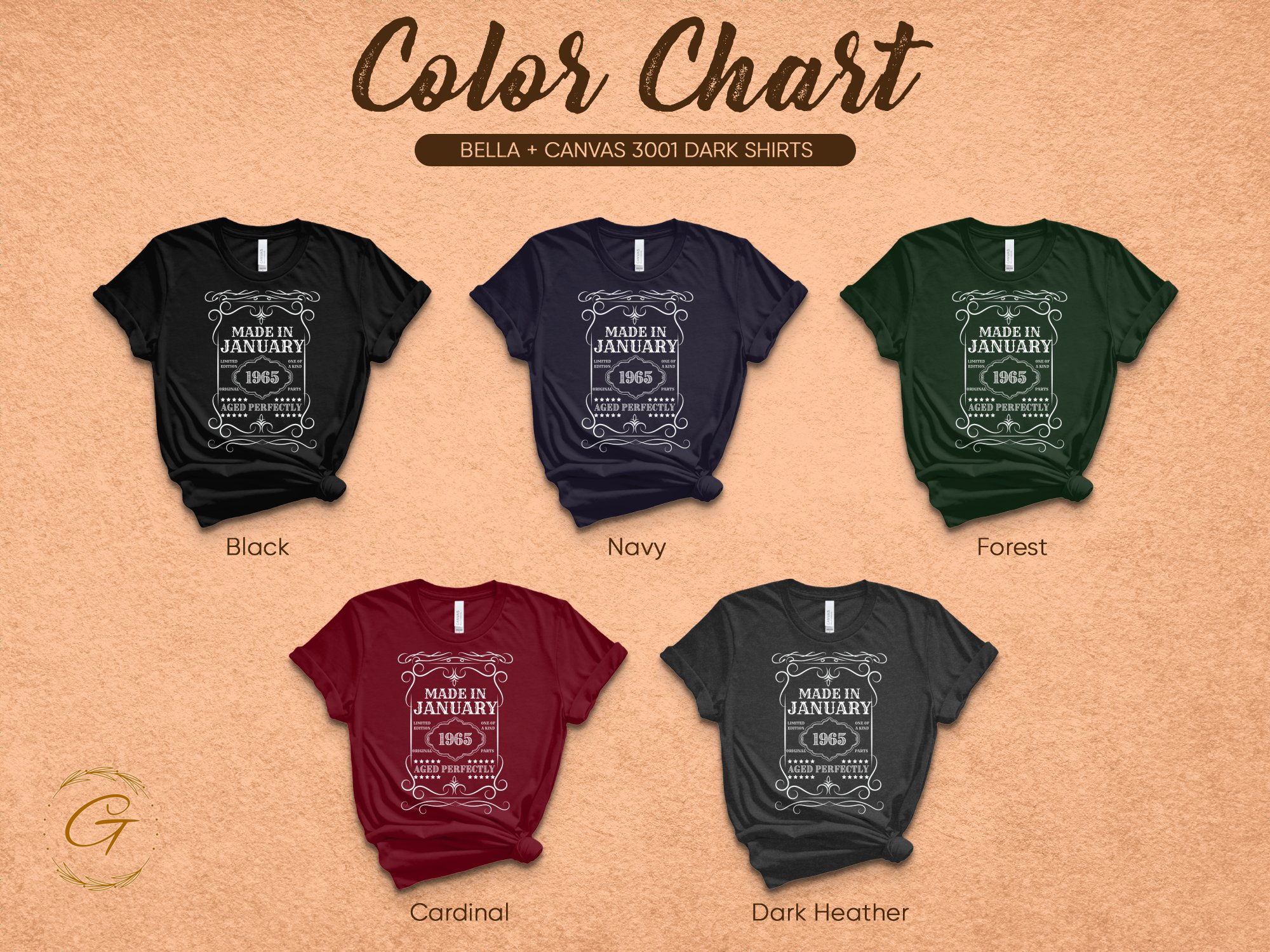 Made in January 1965 Birthday Graphic Tee product