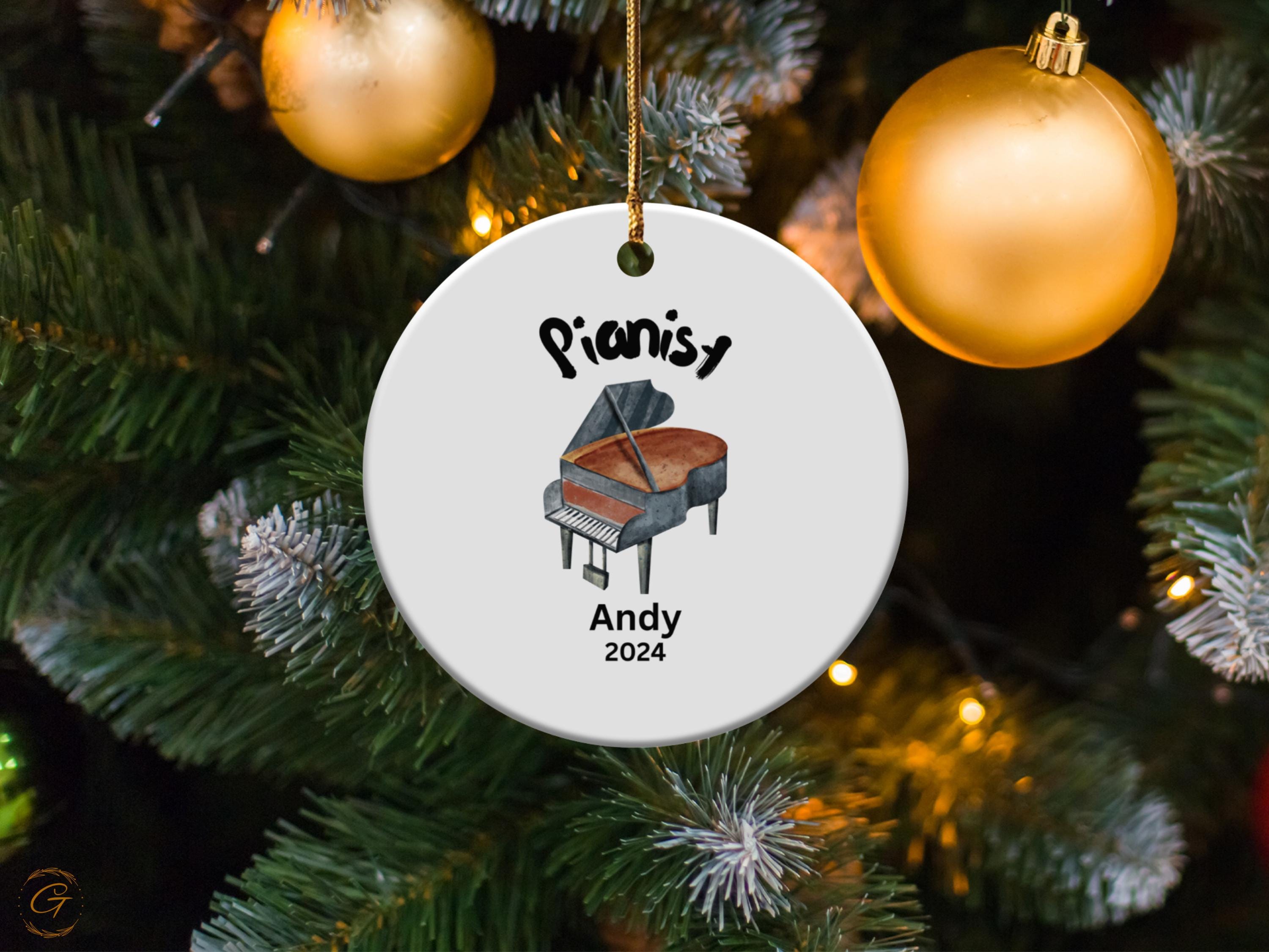 Personalized Piano Ornament 2024, Custom Pianoist Music Lover Gift, Customized Grand Piano Decor, Piano Player Ornament