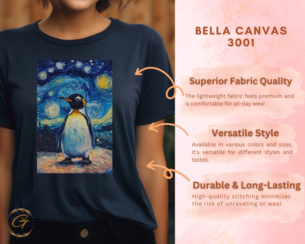 Starry Night Penguin Art Dark T-shirt product