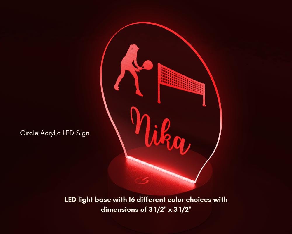 Sports Circle Acrylic LED Sign
