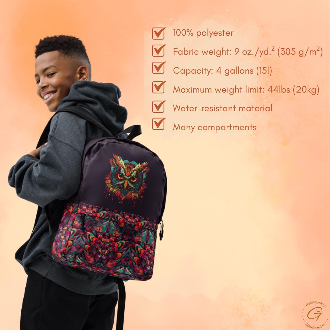 Owl Print Cute Backpack