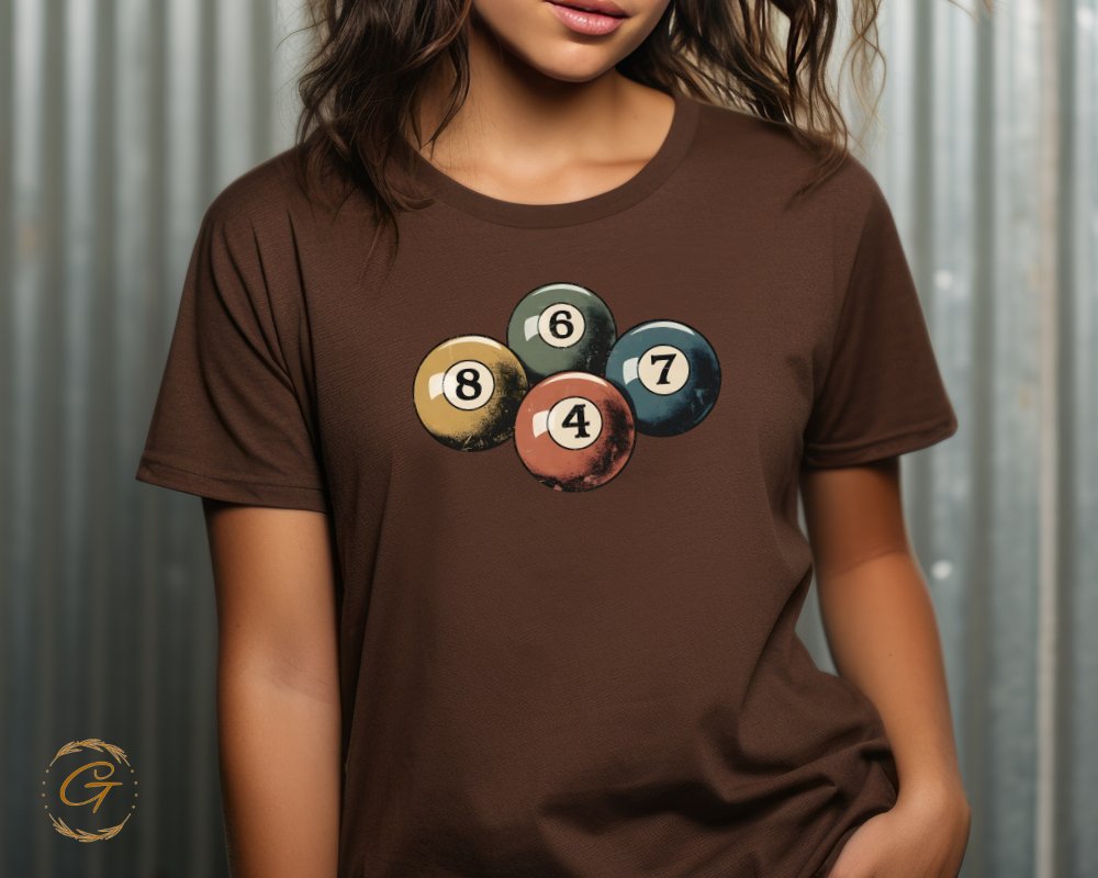 Graphic Billiards Balls Printed Design T-shirt product type