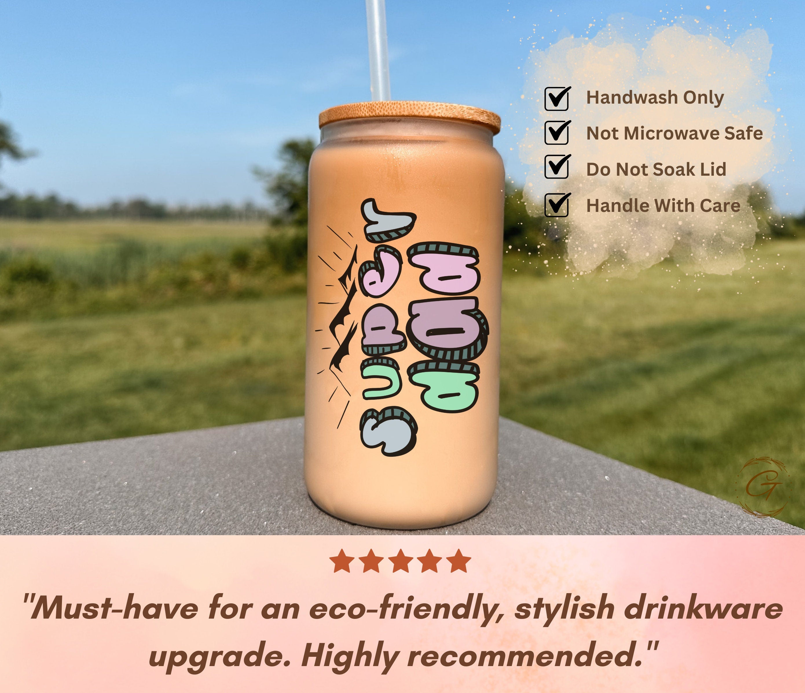 Super Daddy Personalized Frosted Glass 16oz Cup - Daily Use Father's Day