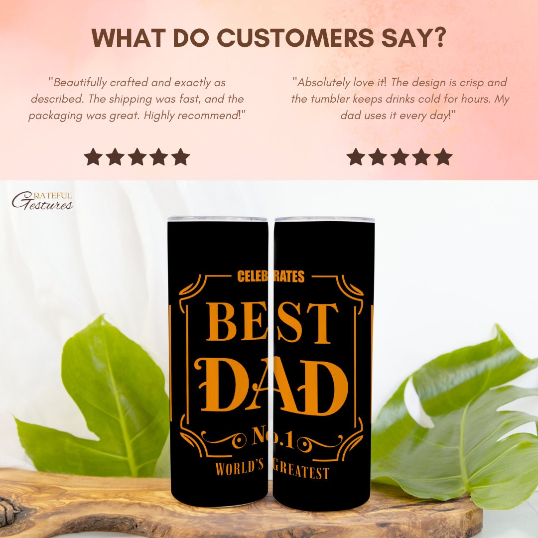 Best Dad Father's Day Tumbler, Gift for Dad’s Morning Coffee, Personalized Coffee Tumbler, Custom Gift for Dad, Unique Father's Day Presents