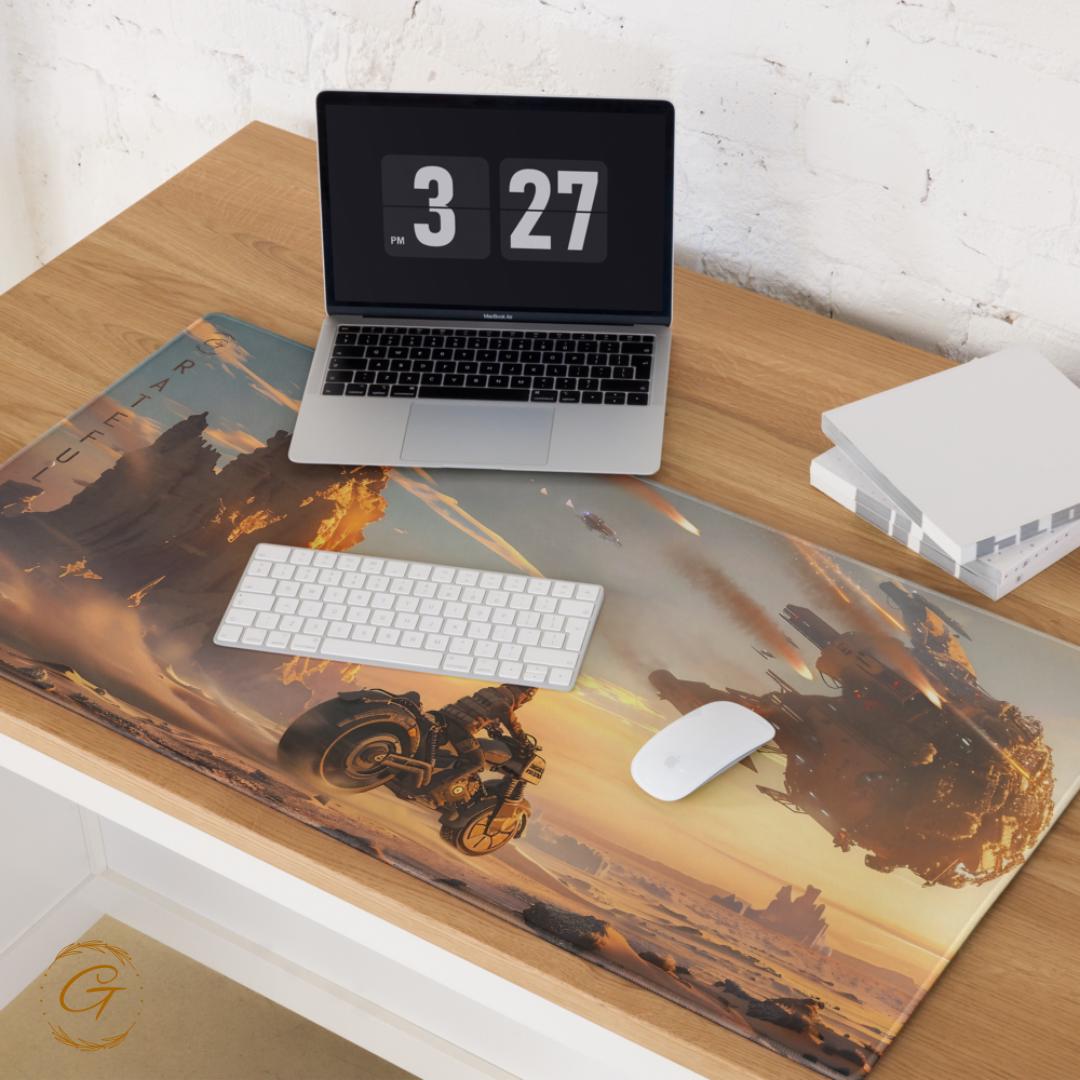 Futuristic Sci-Fi Gaming Mouse Pad, Large Extended Desk Mat