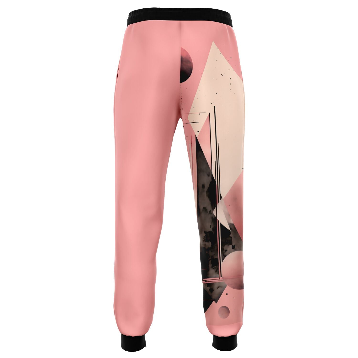 Pink Geometric Art Joggers – Abstract Minimalist Sweatpants
