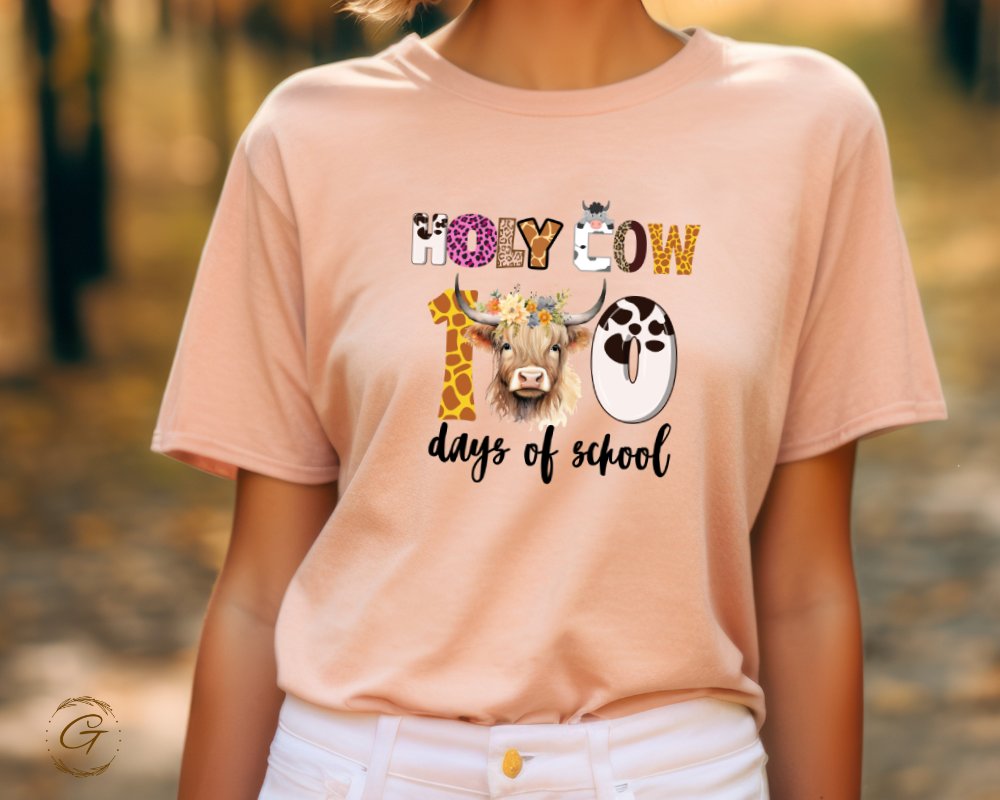 Holy Cow 100 Days of School Themed T-Shirt product