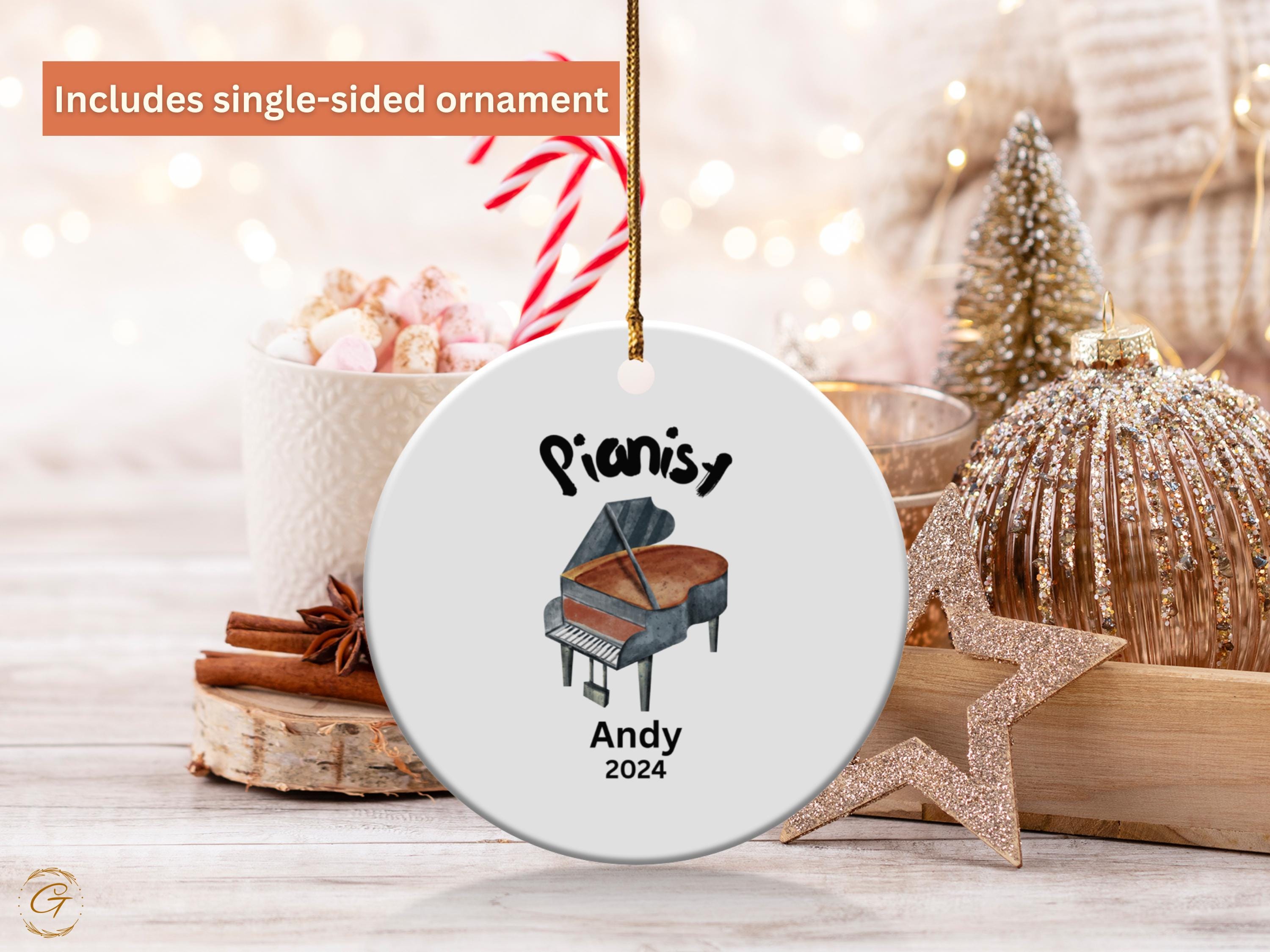 Personalized Piano Ornament 2024, Custom Pianoist Music Lover Gift, Customized Grand Piano Decor, Piano Player Ornament