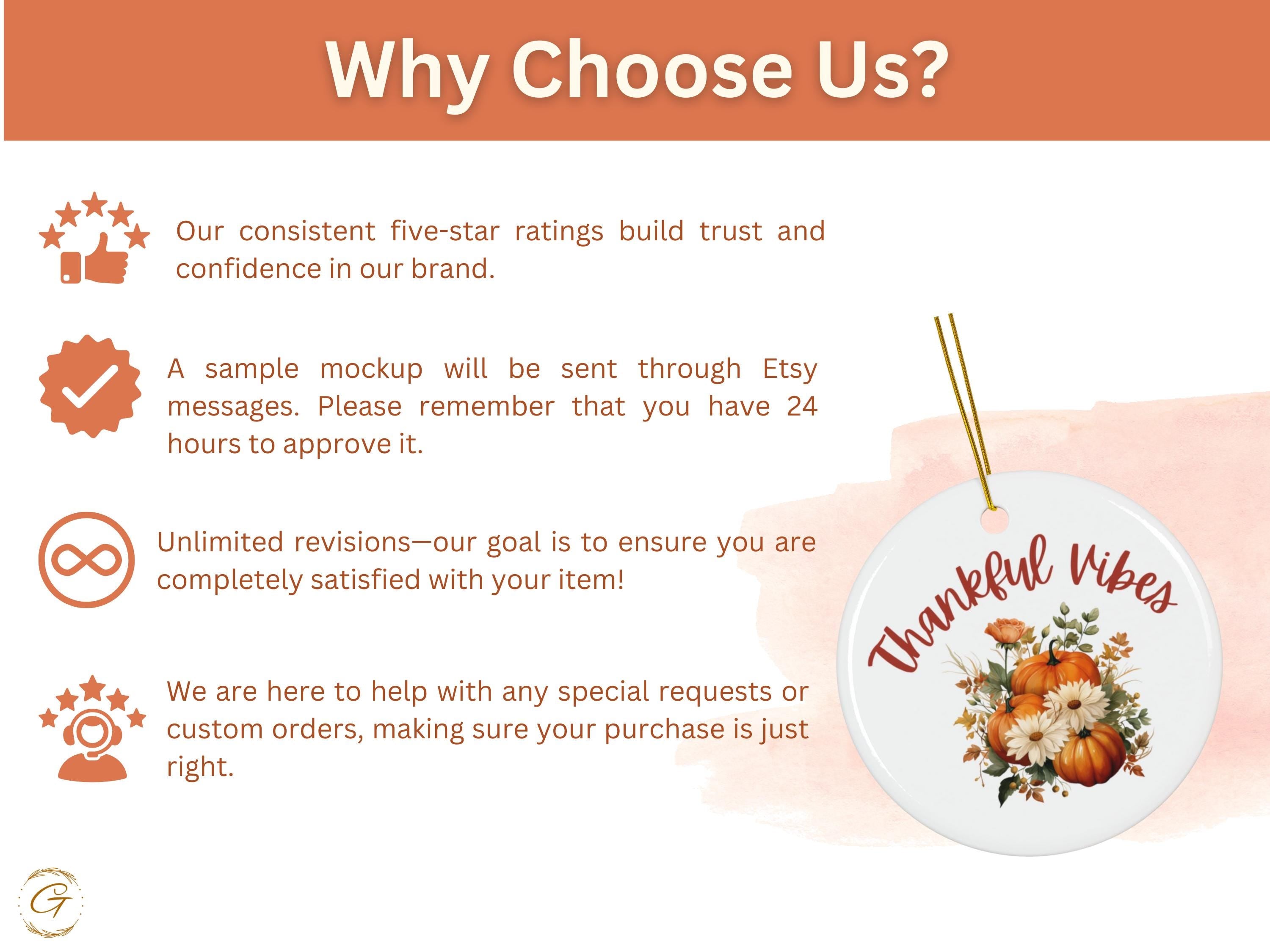 Thankful Vibes Pumpkin Fall Autumn Ornaments, Seasonal Holiday Keepsakes Decors, Thanksgiving Harvest Home Accents, Ideal Thanksgiving Gifts