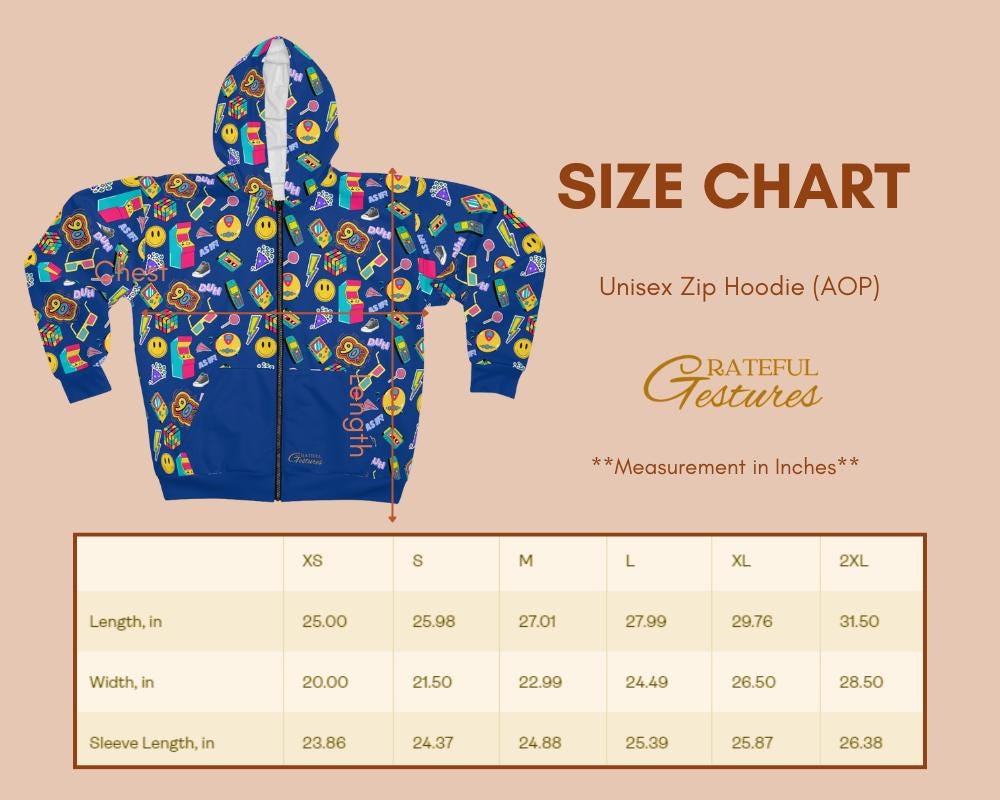 90's Nostalgia Unisex Zip Hoodie