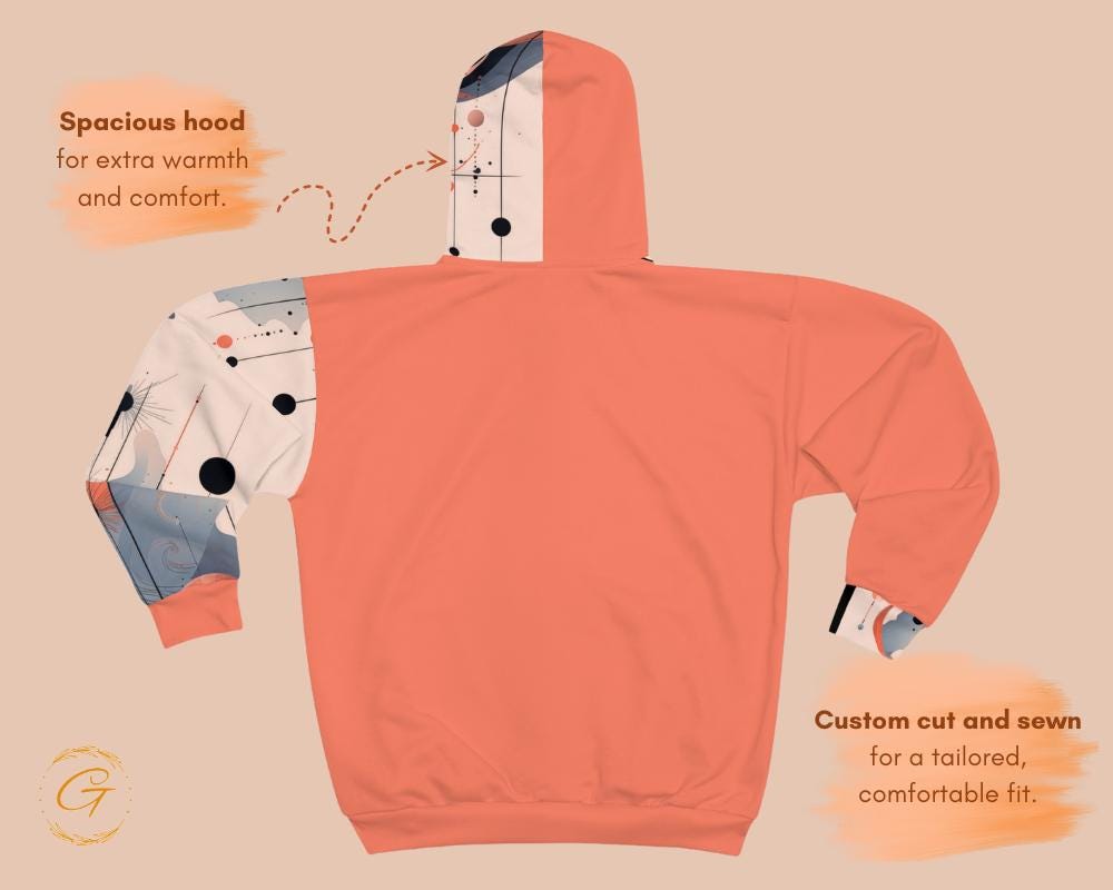 Quantum Pastel Design Unisex Zip Hoodie All-Over Print