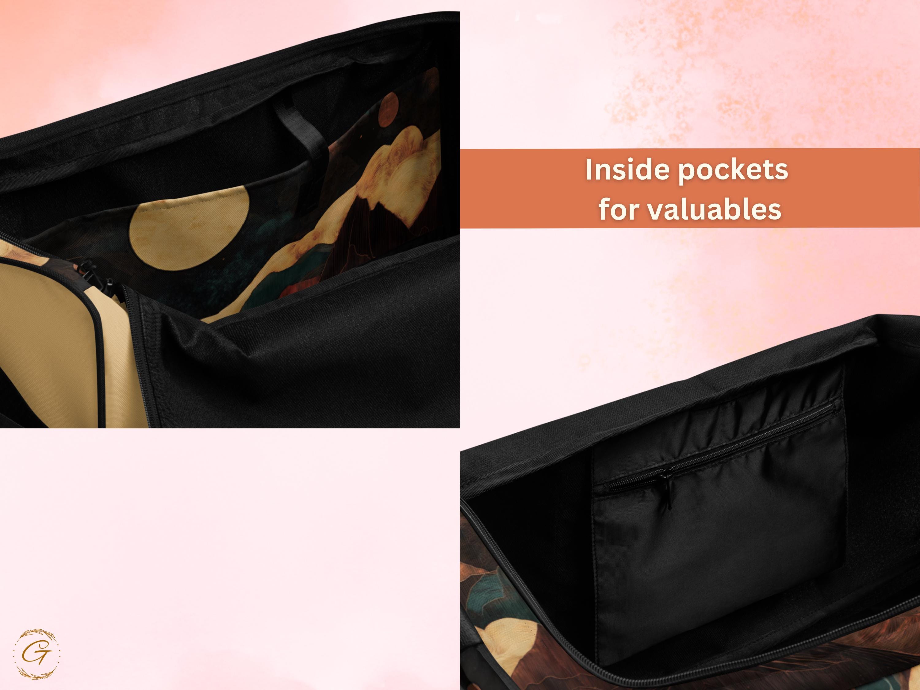 Elegant Moonlit AOP Landscape Duffel Bag – Unique Art Designs, Perfect for Gym, Travel & Weekend Adventure, Lightweight Spacious Duffle Bags