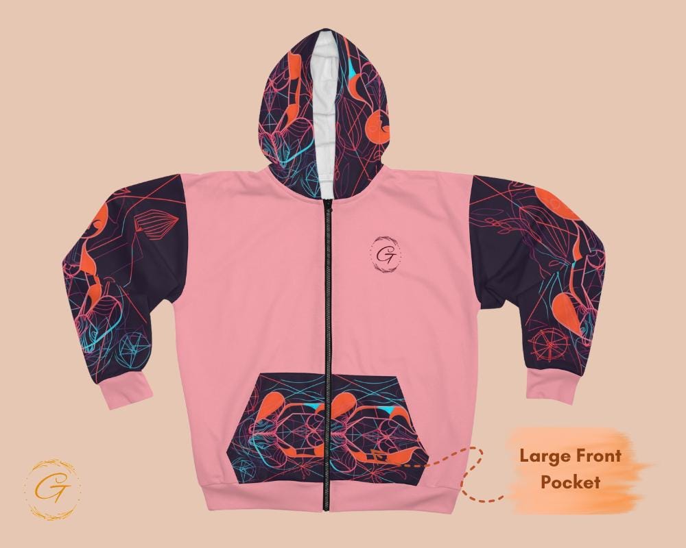 Neon Dryad Unisex Zip Hoodie All-Over Print