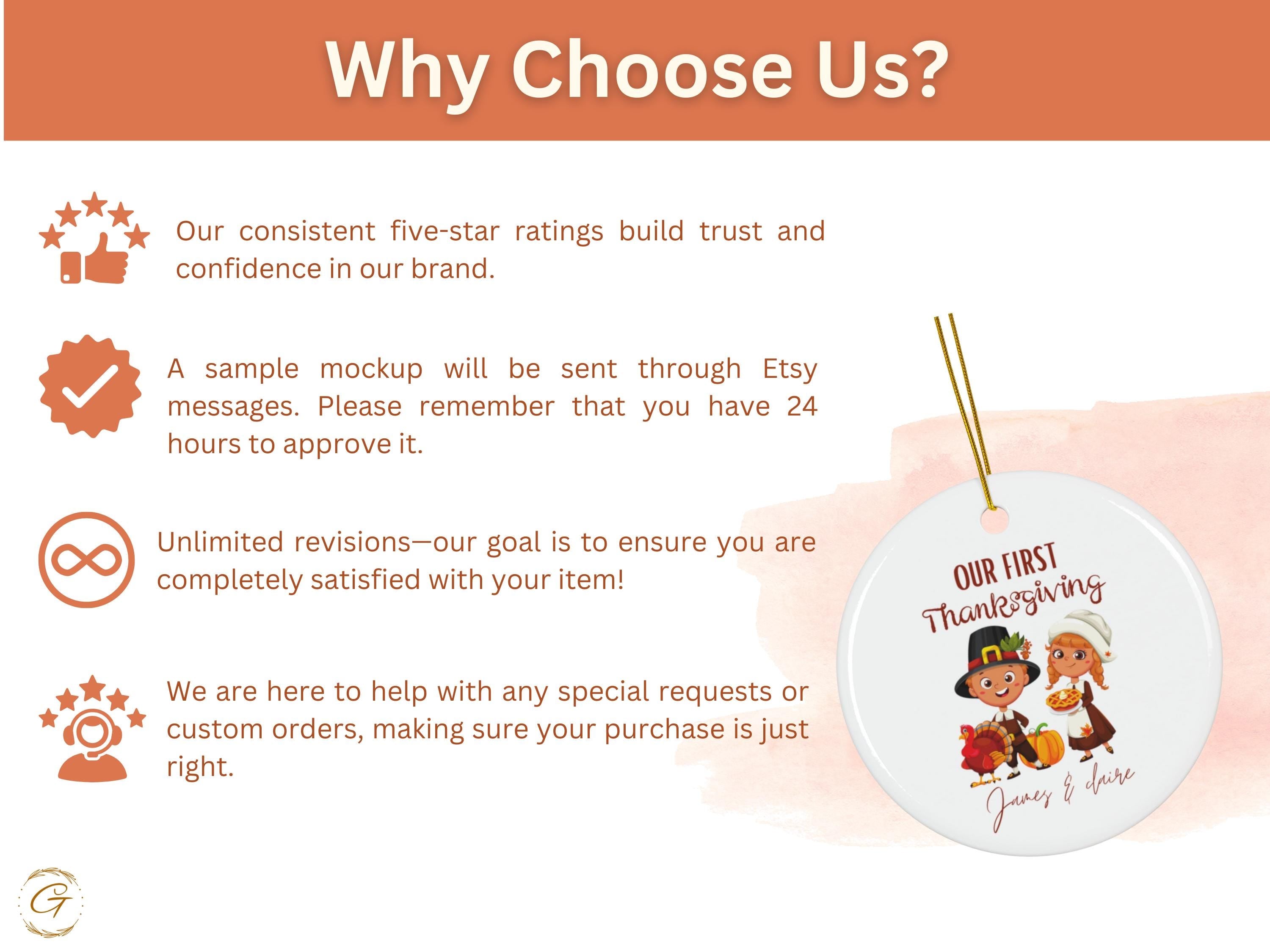 First Couple Thanksgiving Ornament, Cute Thanksgiving Decoration, Personalized Holiday Keepsake, Kids Holiday Gift, Harvest Celebration Gift