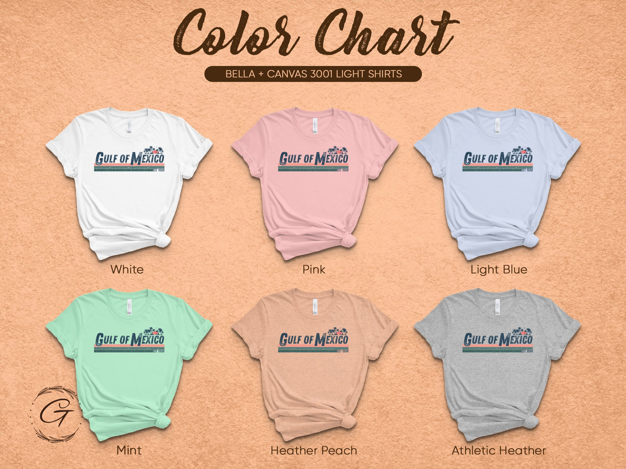 Gulf of Mexico Graphic Unisex Casual Tee Shirt product type