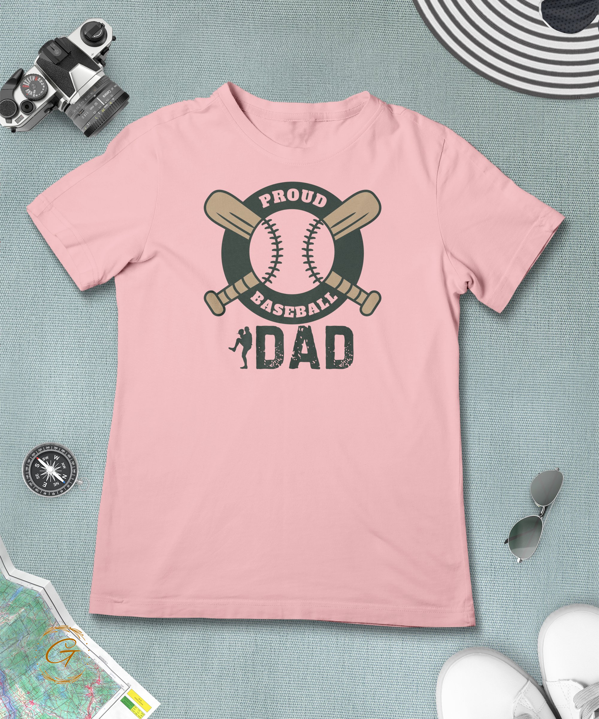 Proud Baseball Dad Graphic Tee Athletic T-shirt product