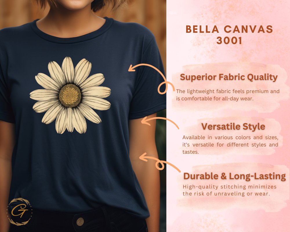 Versatile Daisy Graphic Tee Durable Comfortable product