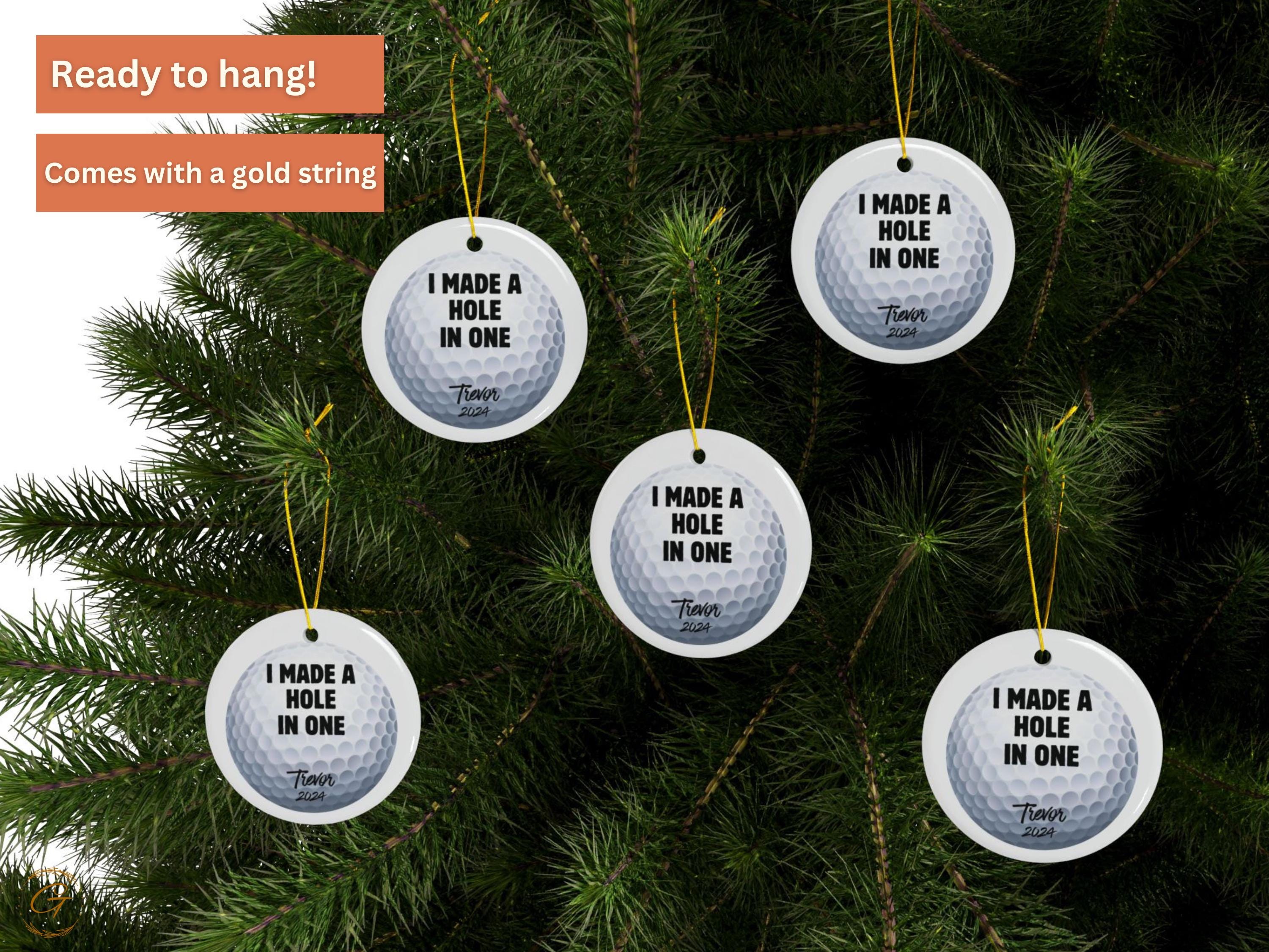 Golf Ball Ornament, Hole in One Celebration Ornament