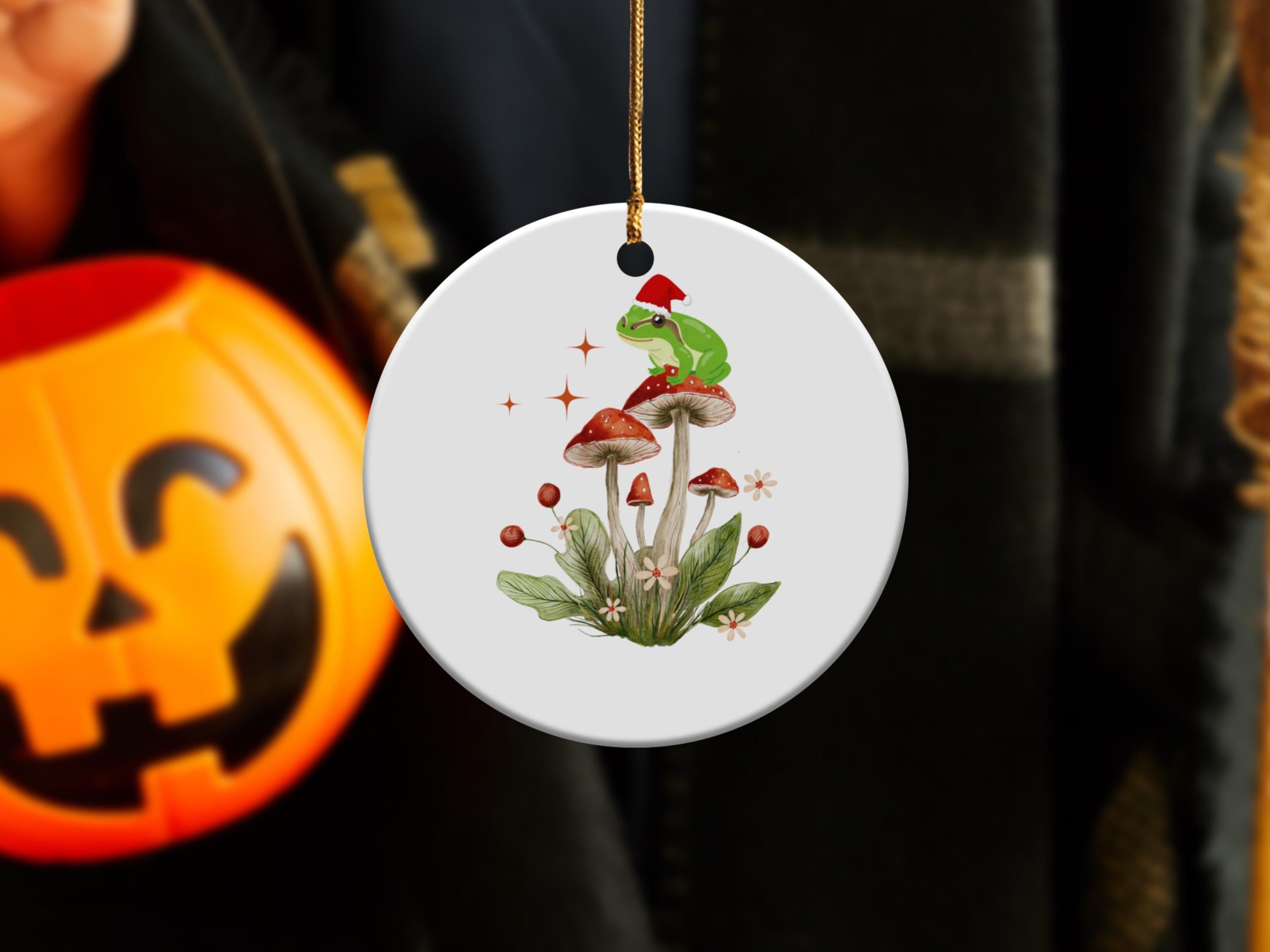 Whimsical Froggy Santa Ornaments, Christmas Decorations, Woodland Decor, Holiday Gift, Unique Festive Home Accent, Froggy Santa Holiday Gift