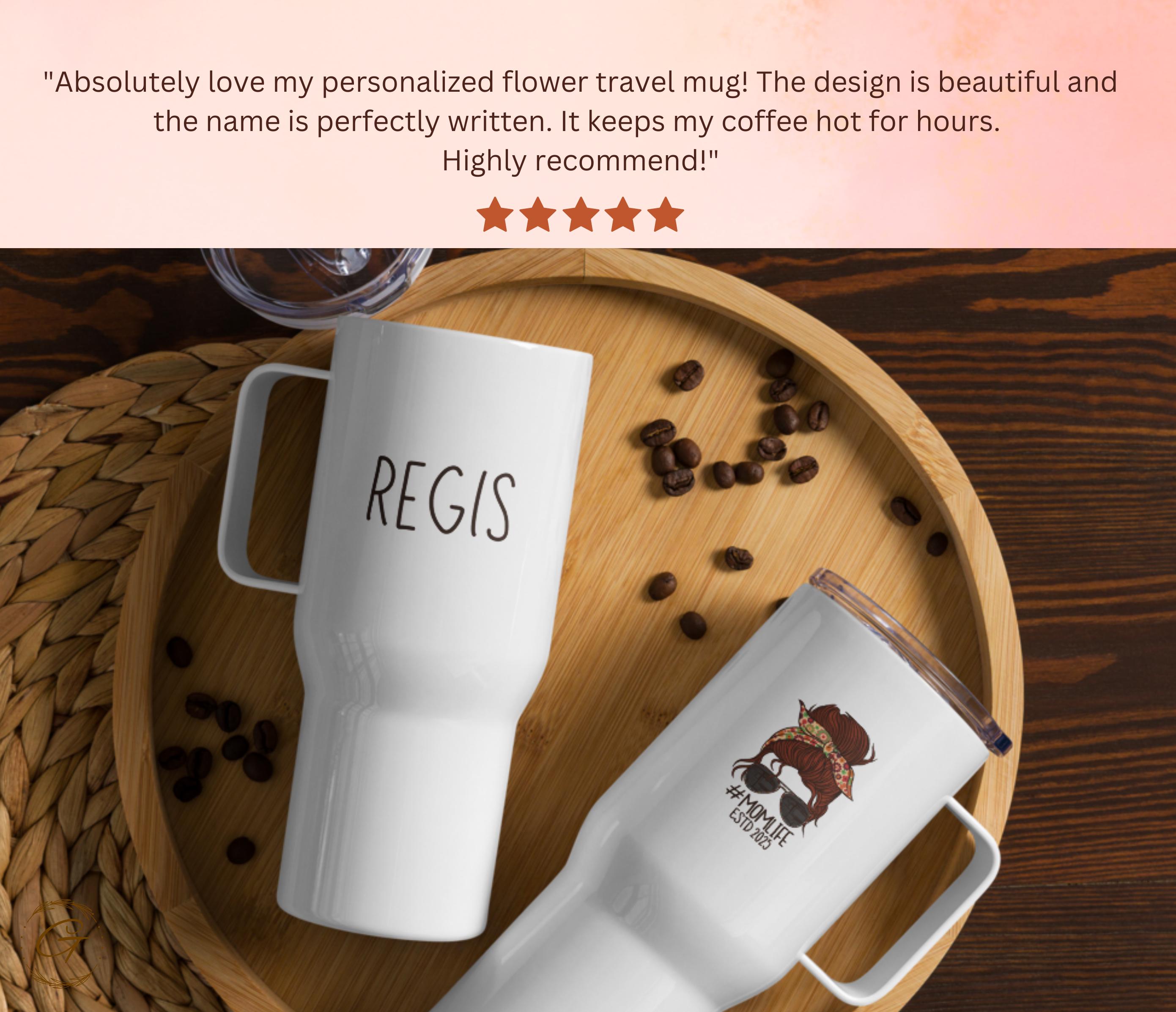 Mom Life Travel Mug with Handle | Insulated Coffee Tumbler for Hot & Cold Drinks