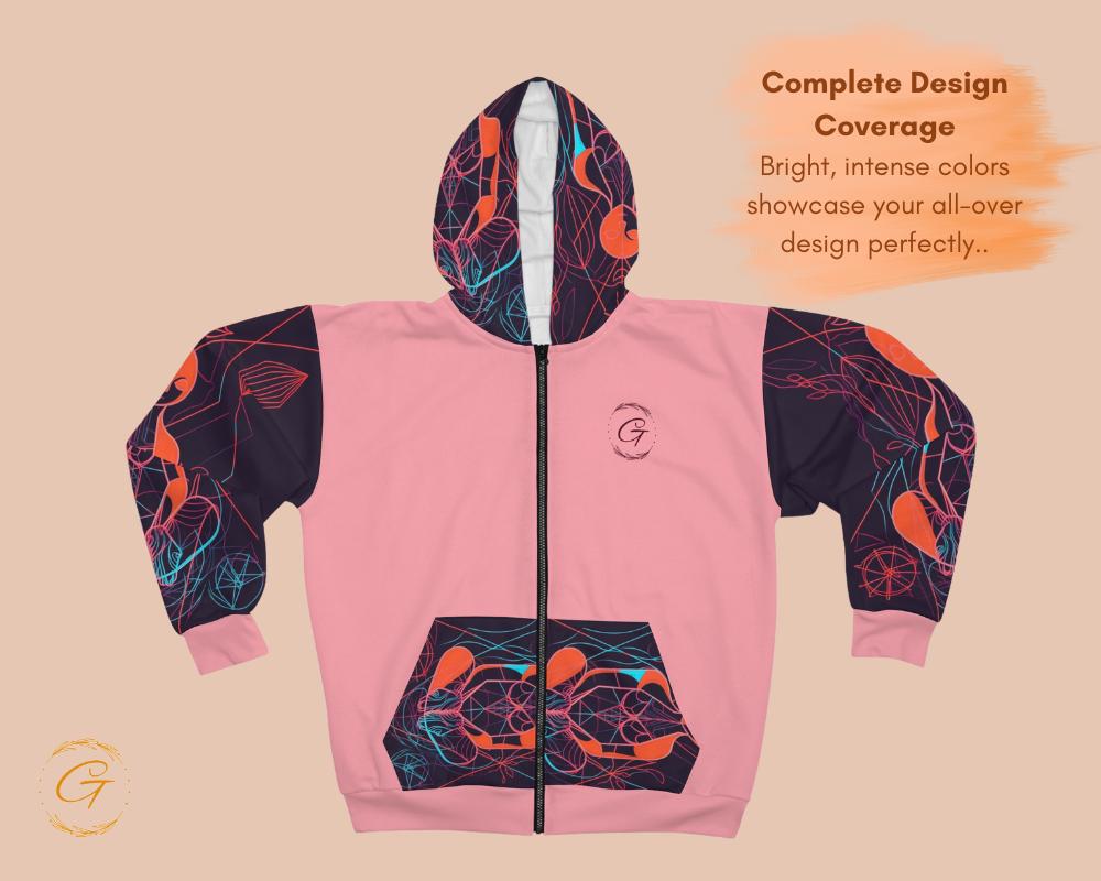 Neon Dryad Unisex Zip Hoodie All-Over Print