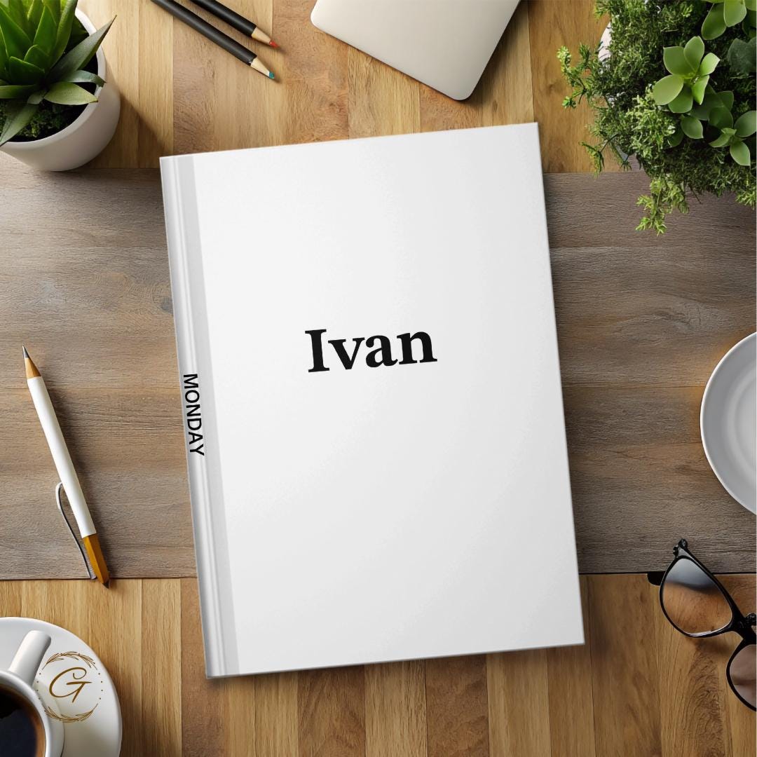 Minimalist Personalized Journal with Custom Name