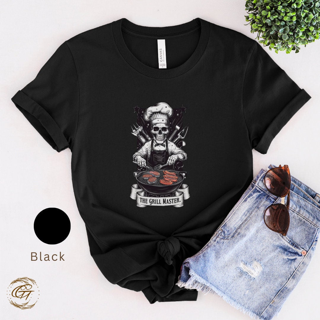 Grill Master Dad T-Shirt - Funny BBQ Cooking Tee for Fathers