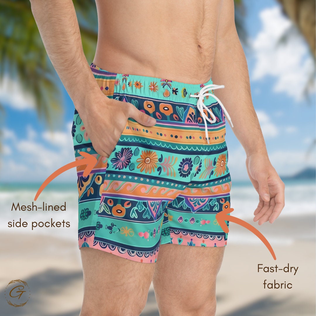Bohemian AOP Swim Trunks
