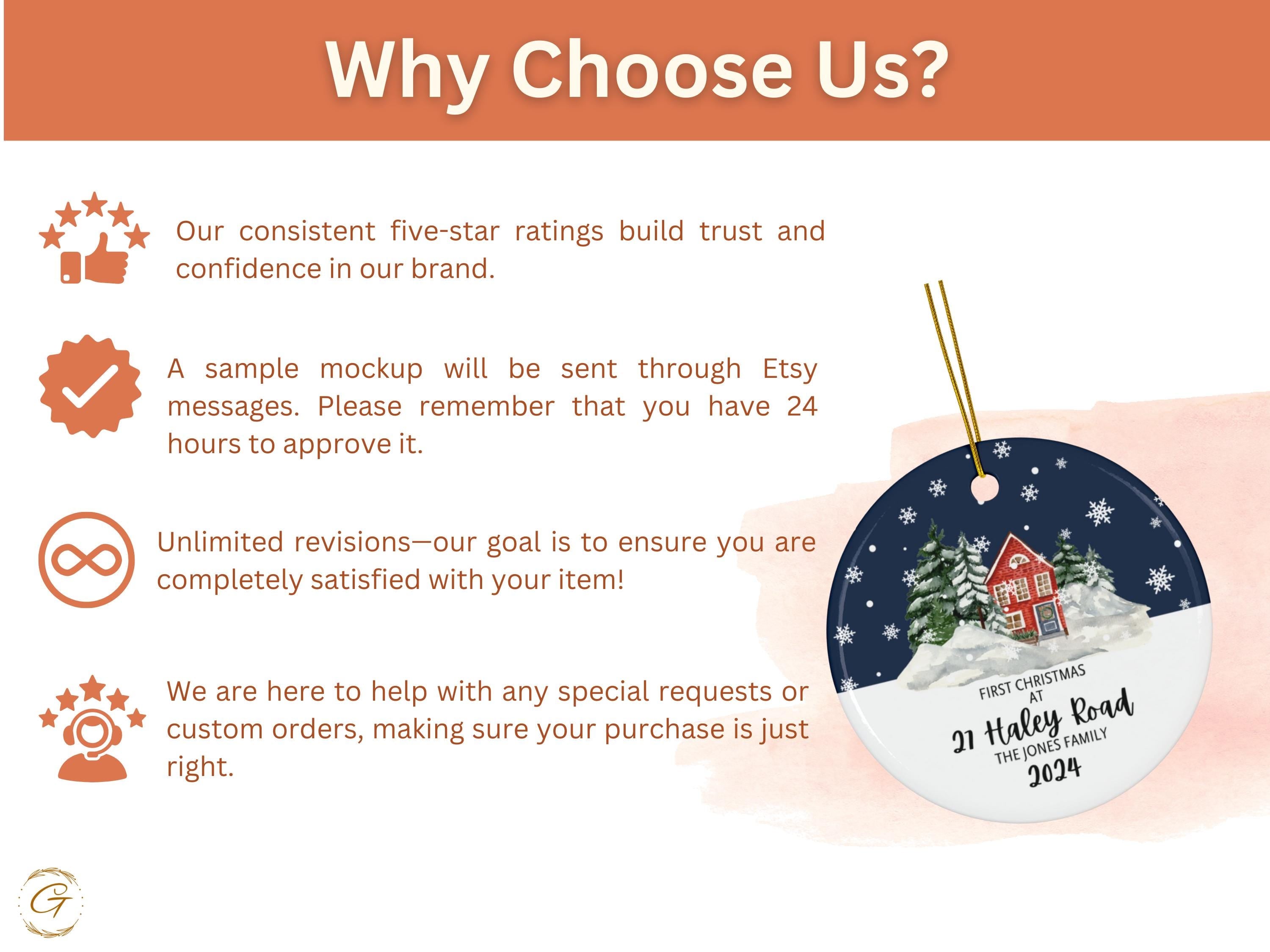Personalized First Christmas Ornament, Custom Address Holiday Decorations, Personalized Housewarming Gift Family Keepsakes 2024, Home Decors