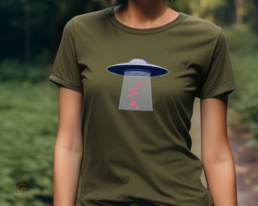 UFO Abduction Hearts Graphic Tee product