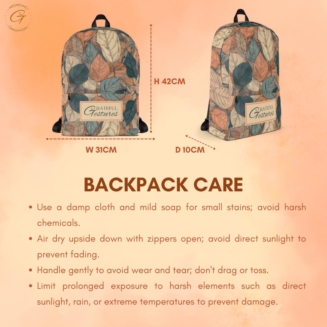 Pastel Earth Floral Backpack