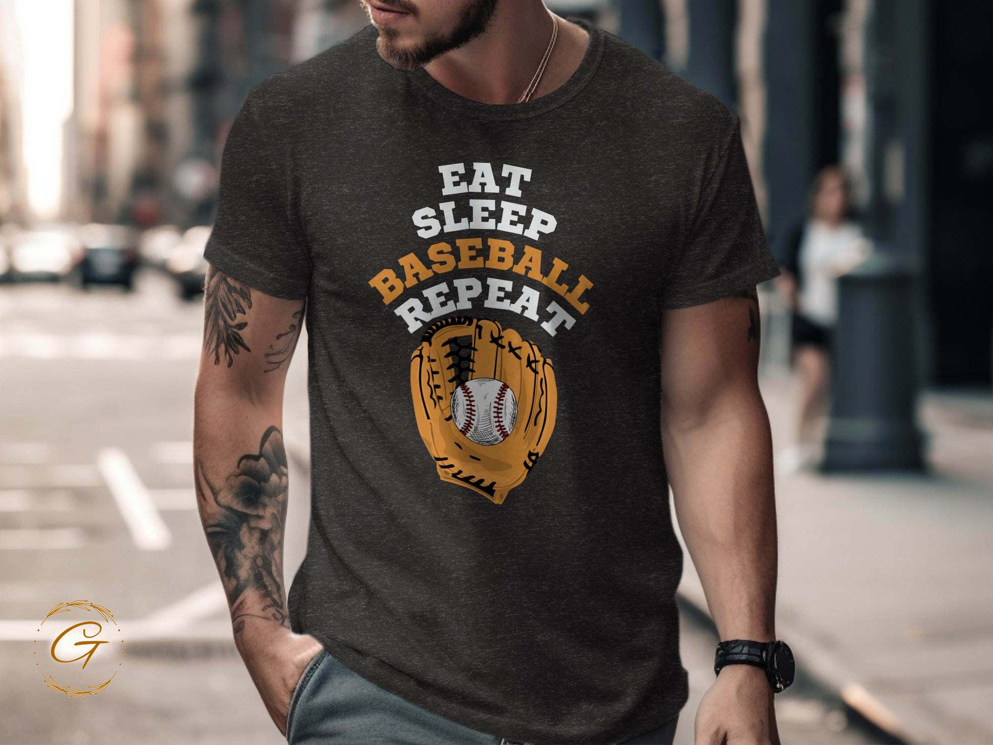 Eat Sleep Baseball Repeat Graphic Tee product