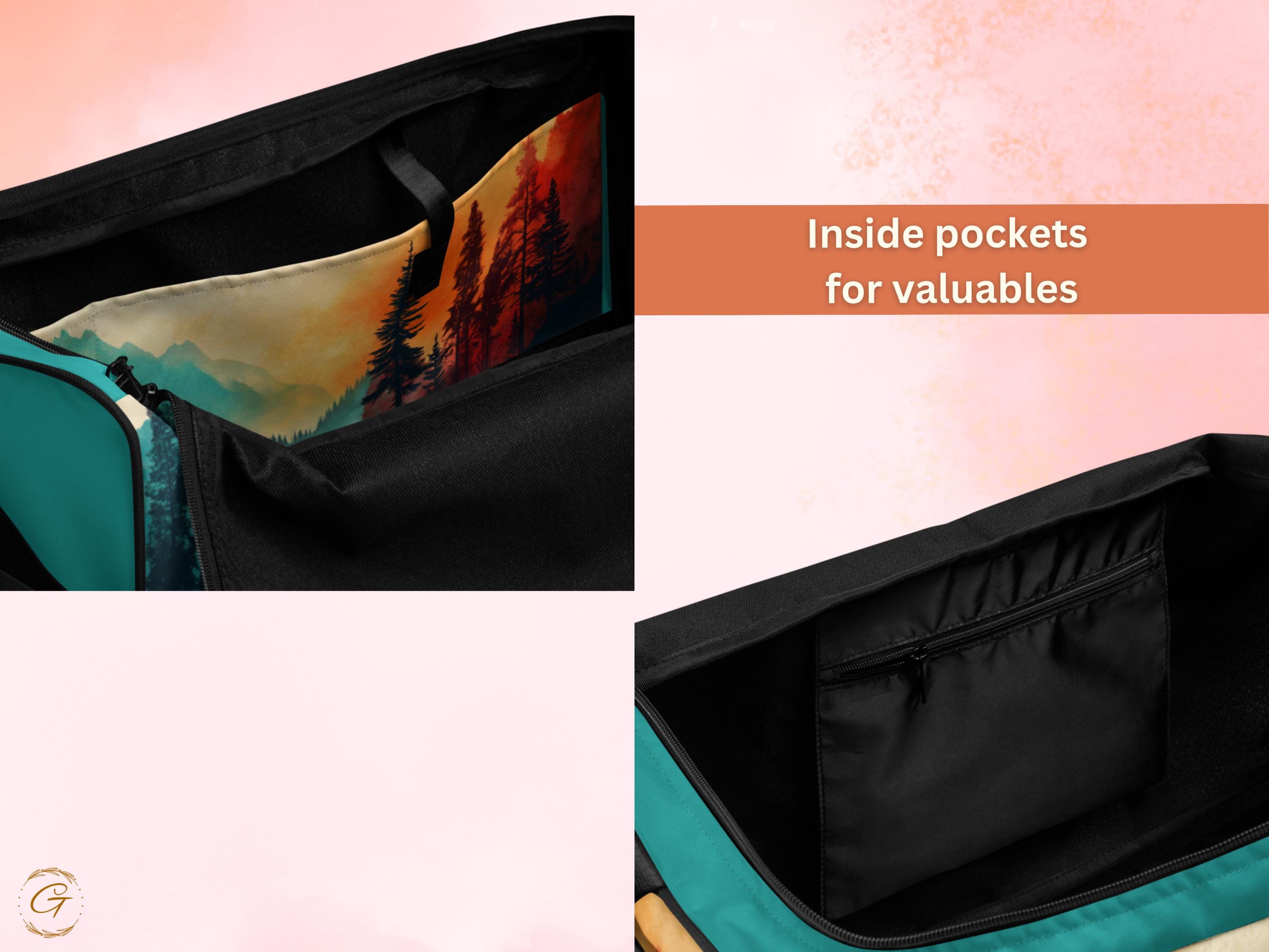 Mountain View AOP Duffel Bag - Nature-Inspired Gym Bag, Travel Bag Weekender, Scenic Outdoor Sports Bag, Durable for Men & Women, Ideal Gift