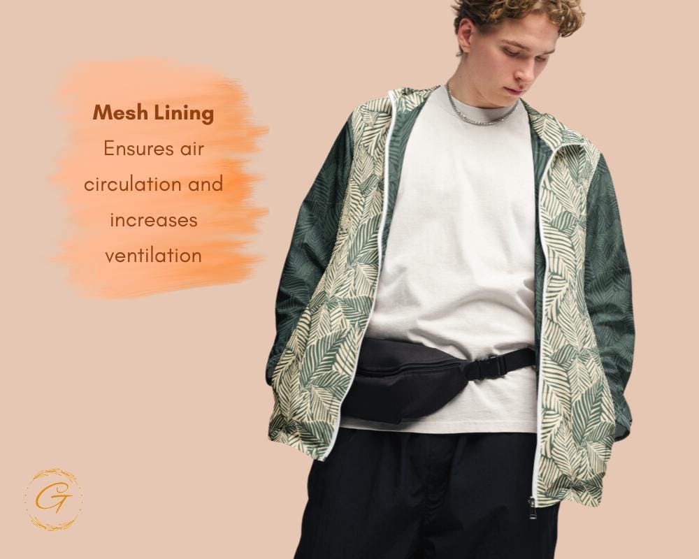Men’s Windbreaker Leaves