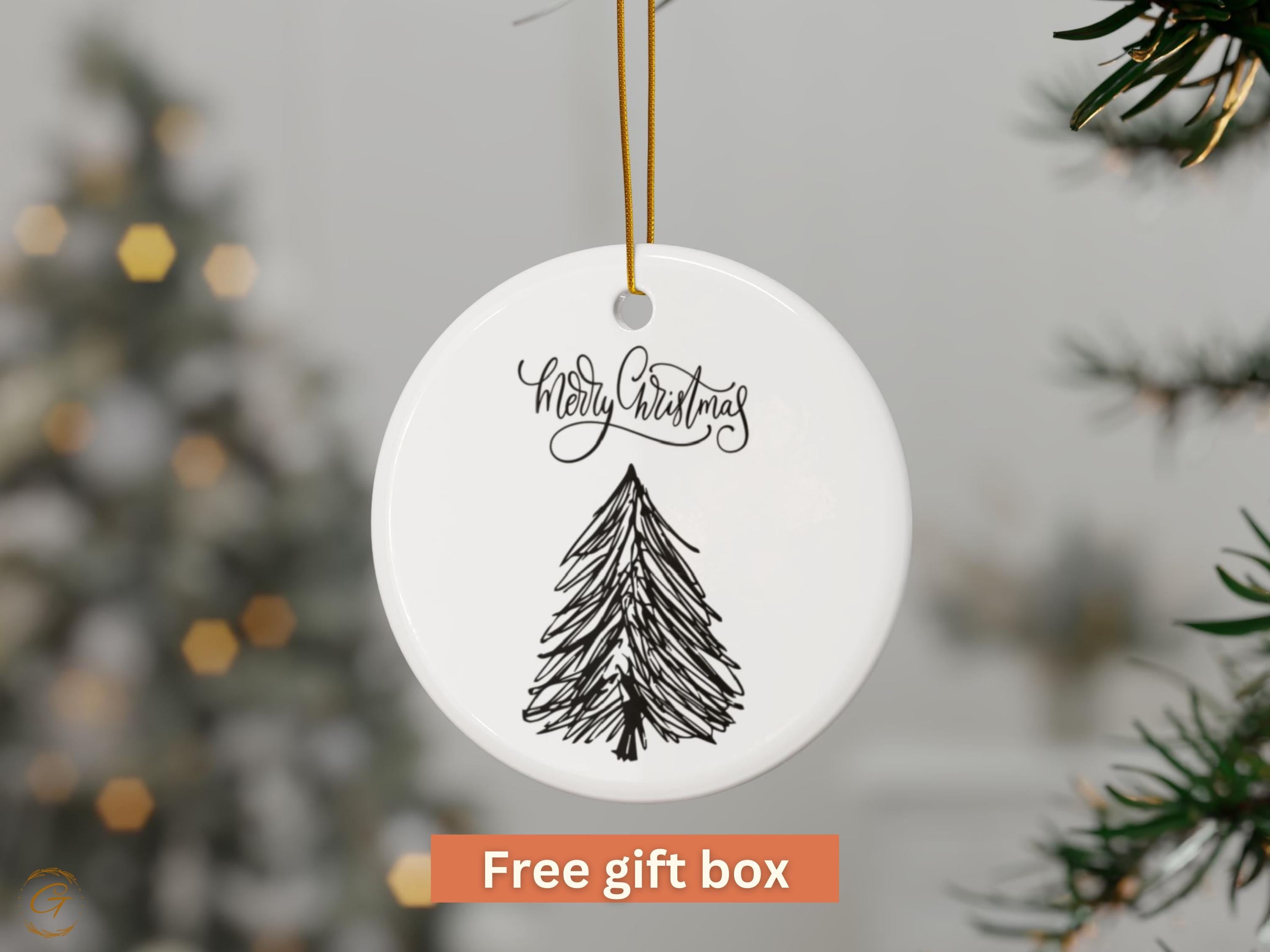 Merry Christmas Tree Ornament, Holiday Decoration, Festive Tree Decors, Christmas Decoration, Winter Home Accent, Tree Accessories Keepsakes