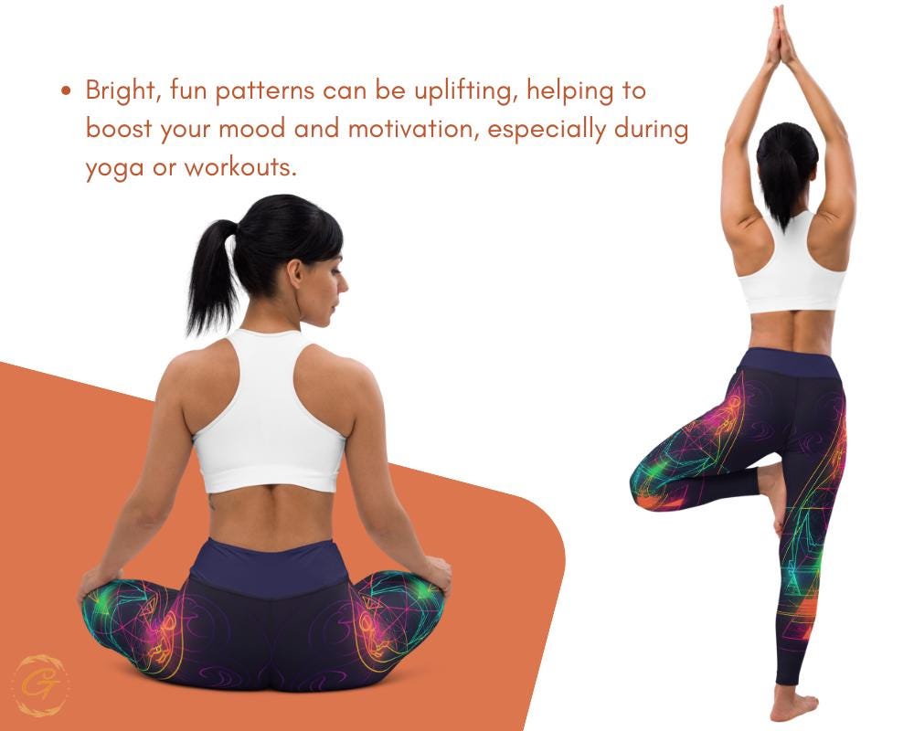 Neon Geometric AOP Yoga Leggings & Shorts