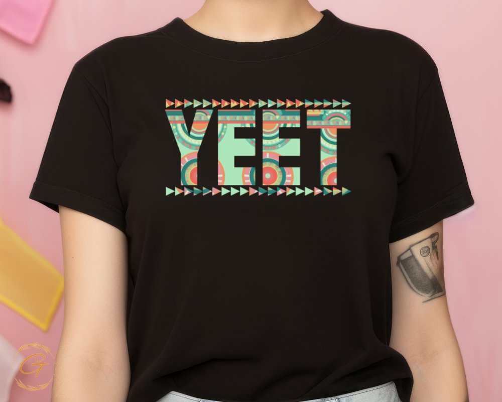 Graphic YEET letters art print on comfortable product type